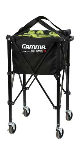 GAMMA Sports EZ Travel Cart, Tennis & Pickleball Hopper, Padel, Portable Compact Design, Sturdy Lightweight Construction, EZ Bags, 150 or 250 Capacity, Premium Carrying Case Included