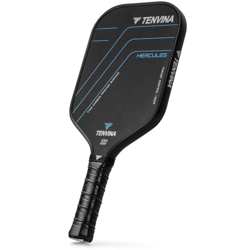 TENVINA Pickleball Paddles, Multi-Layer T700SC Textured Carbon Fiber Pickleball Paddle, 4-Types of Shapes and Thicknesses, Strong Spin & Power Surface, USAPA Approved Pickle Ball Paddle