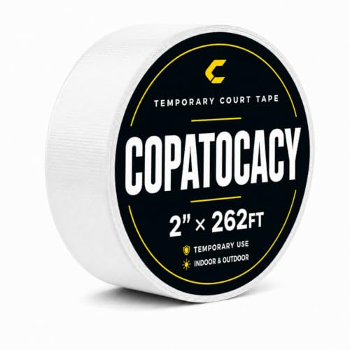 Copatocacy Pickleball Court Tape, 2 in x 262 ft, Temporary Marking