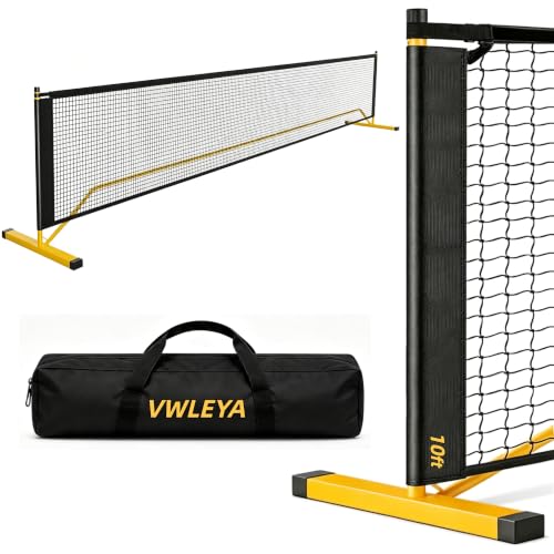 Vwleya 10FT Portable Pickleball Net Set for Driveway with Carry Bag