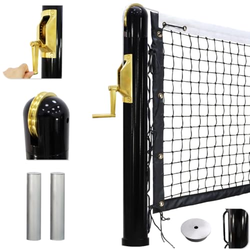 Permanent In‑Ground Pickleball Net 22FT -Regulation Size
