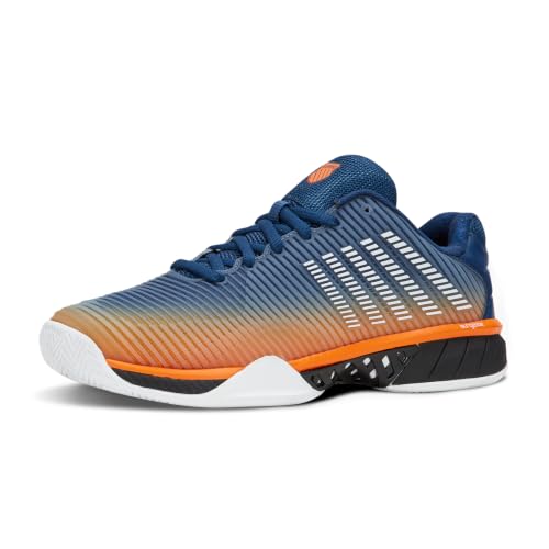 K-Swiss Men's Hypercourt Express 2 Tennis Shoe, Opal/Black/White, 12 M