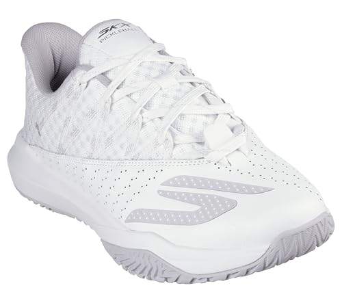 Skechers Men's Viper Court Rally Pickleball Shoe, White, 8 X-Wide