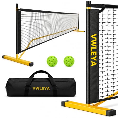 Vwleya 10FT Portable Pickleball Net Set for Driveway with Carry Bag