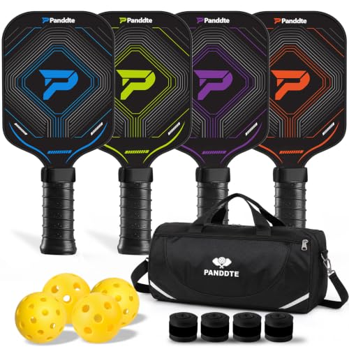Panddte Pickleball Paddles, Lightweight Graphite Paddles Set of 4